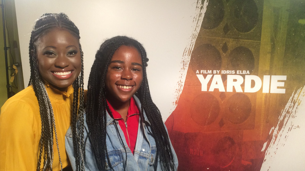 Yardie Actress Shantol Jackson with Young Reporter Aarony