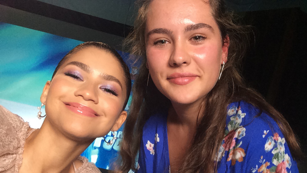 Zendaya with Reporter Rebecca