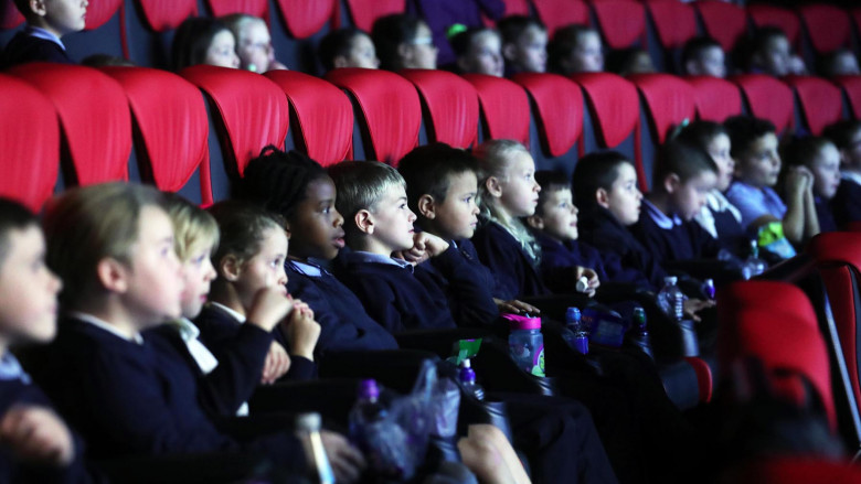 Pupils in Cardiff captivated by our exclusive preview of 'The Grinch'