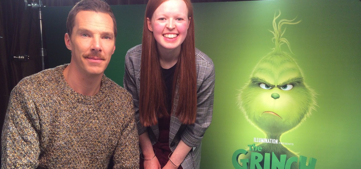 The Grinch Star Benedict Cumberbatch and reporter Eve G