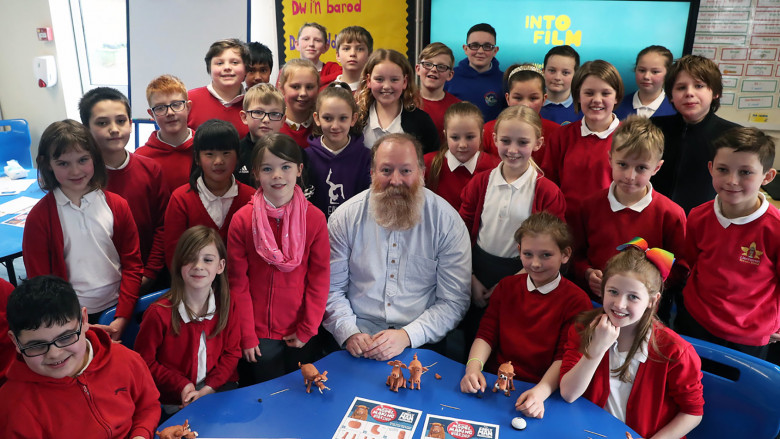 Jim Parkyn of Aardman visits Llanharan Primary School (1)