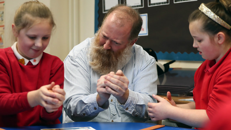 Jim Parkyn of Aardman visits Llanharan Primary School (4)