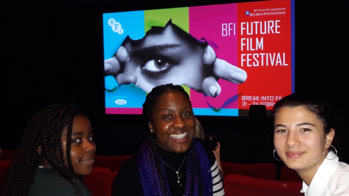 Reporters Aarony, Imoleayo and Eden at the Future Film Festival