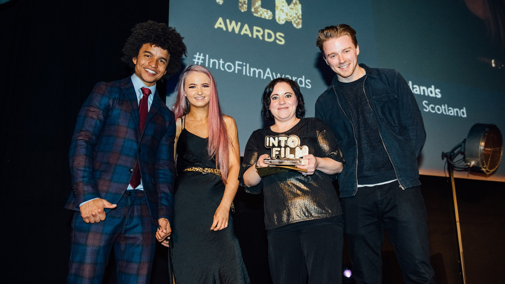 Into Film Club of the Year: Secondary winners with Radzi and Jack Lowden