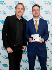Teacher of the Year winner Rhys Roberts with actor Rhys Ifans