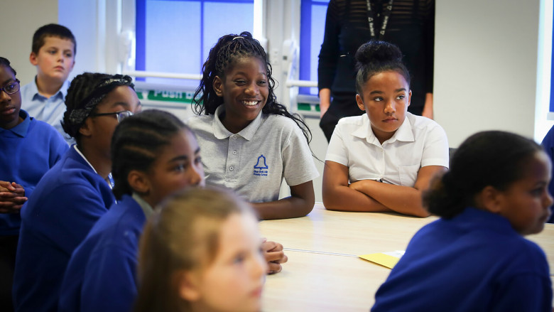 Pupils at Bluebell Hill Primary School, Nottingham
