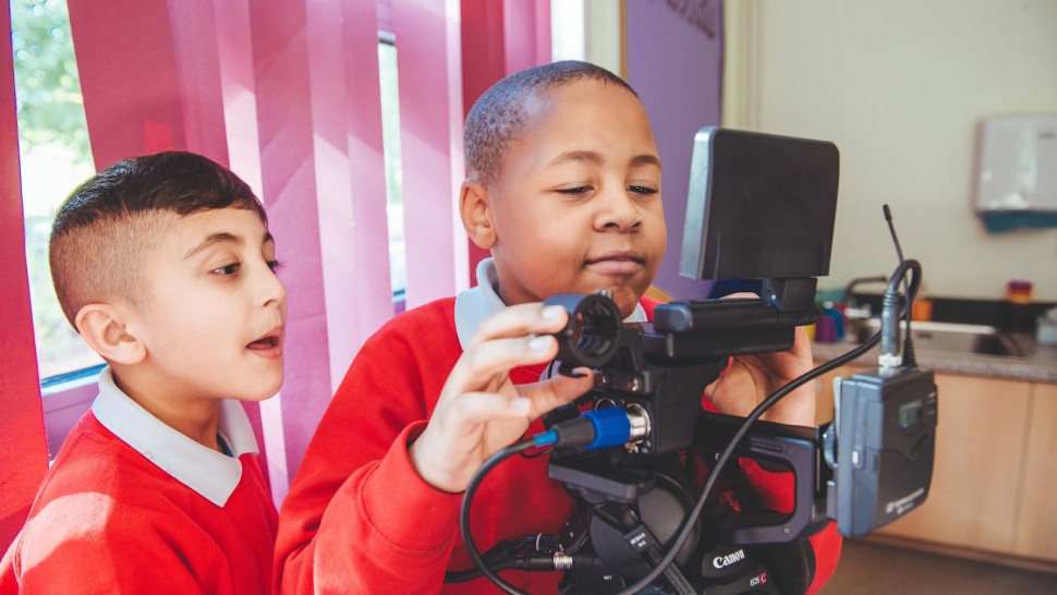 Students filming