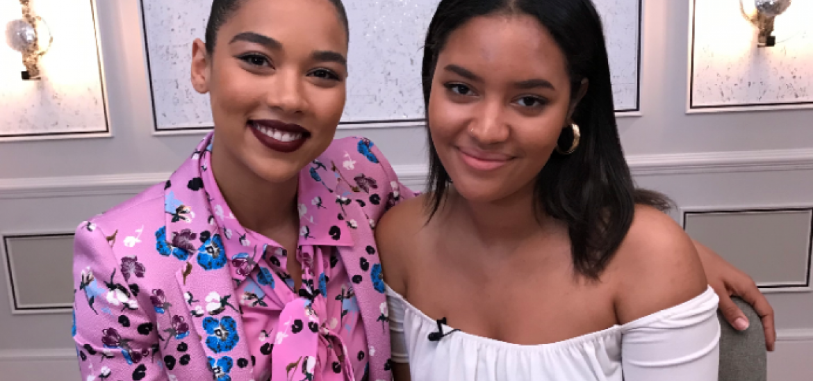 Reporter Amina with Alexandra Shipp