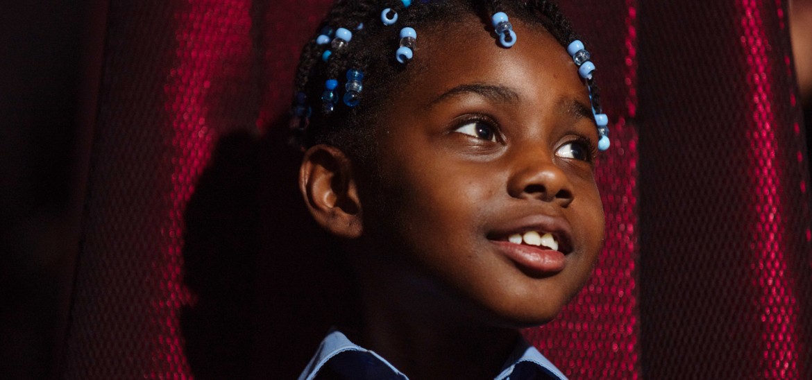 Primary pupil in the cinema