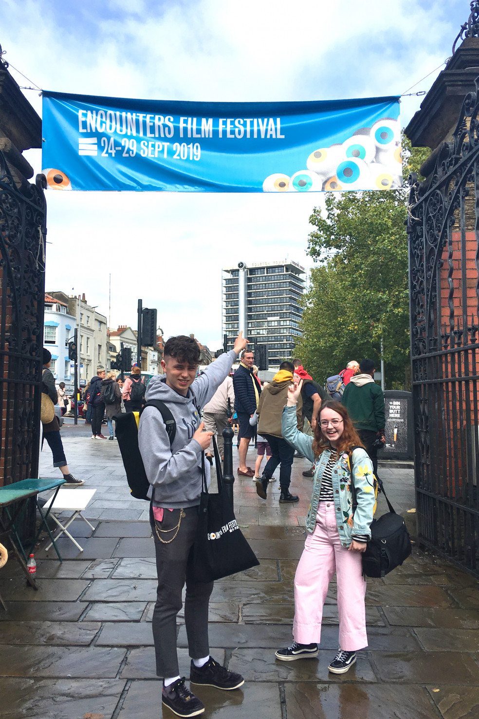 Young filmmakers Jordan and Charlotte