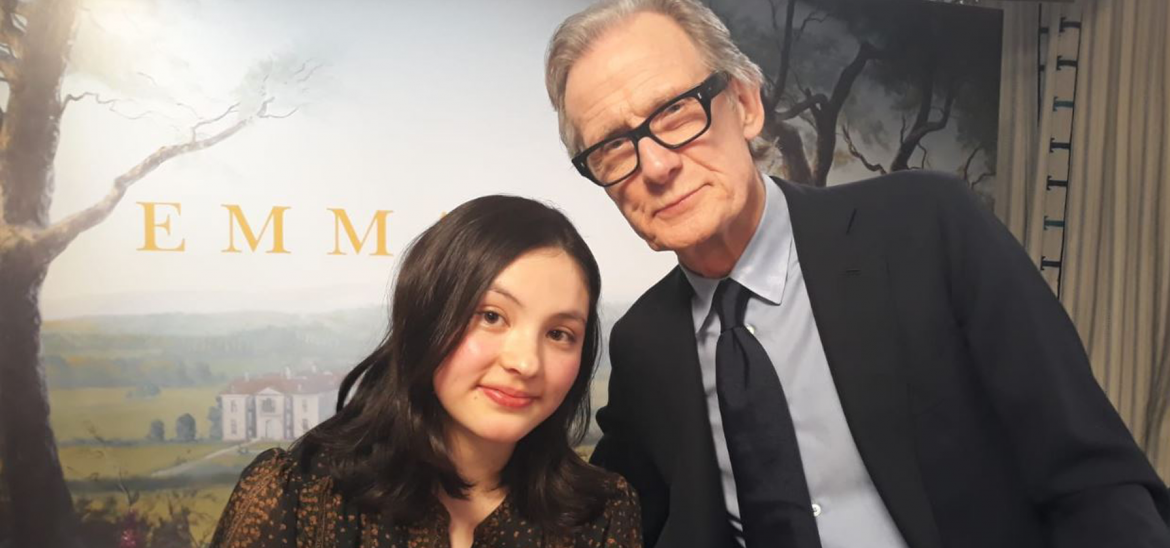 Reporter Mie with actor Bill Nighy