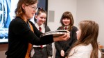 Pupils exploring archive film at Moving Image Archive Scotland