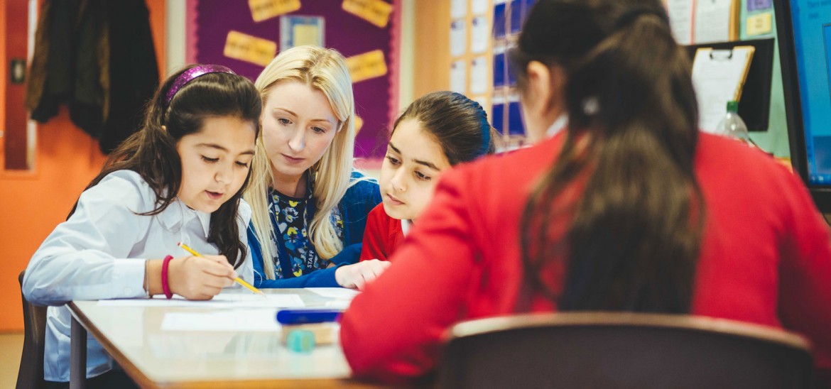 Teacher and pupils images