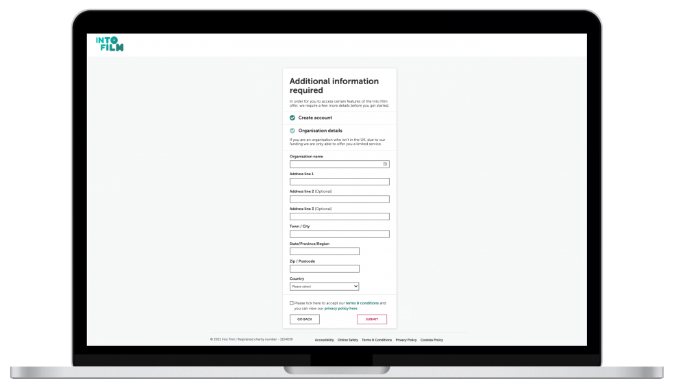 Sign up for those not based in the UK