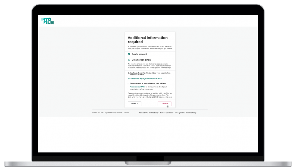 Sign up when a school skips inputting their URN