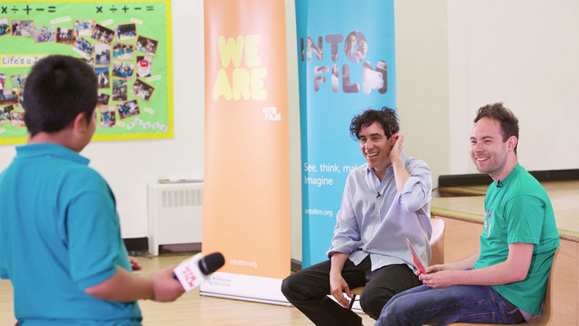 Stephen Mangan in school visit