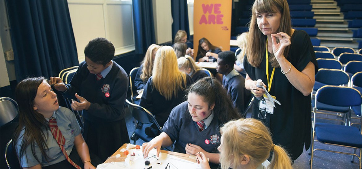 Spob O'Brien in school visit