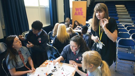 Spob O'Brien in school visit