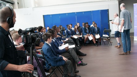 Dunraven film club in school visit