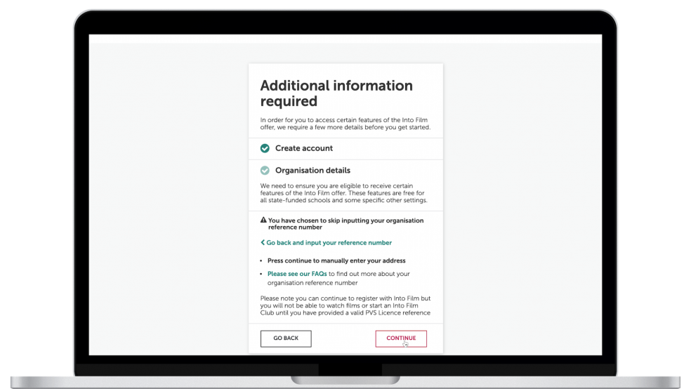 Sign up where a user skips entering their URN/SEED/IRN