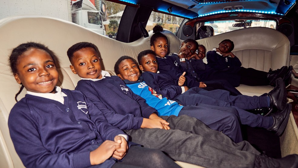 Primary school audiences in during the VIP limo experience