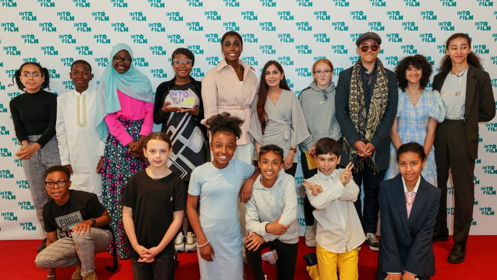 Lashana Lynch with Audience Choice Award winners Rainbow Collective