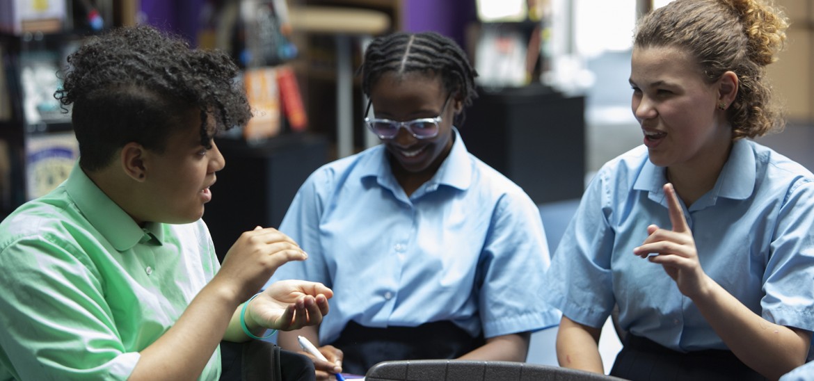 Careers photoshoot at Bishop Challoner school in London