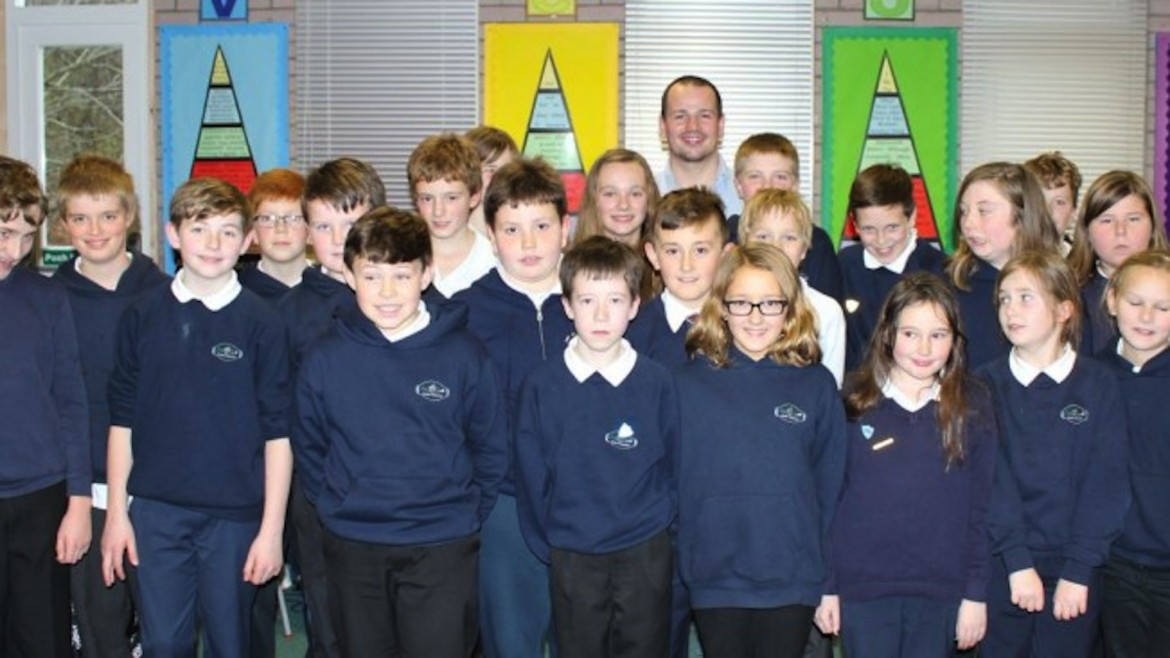 David Stoddart visits Park Primary, Oban