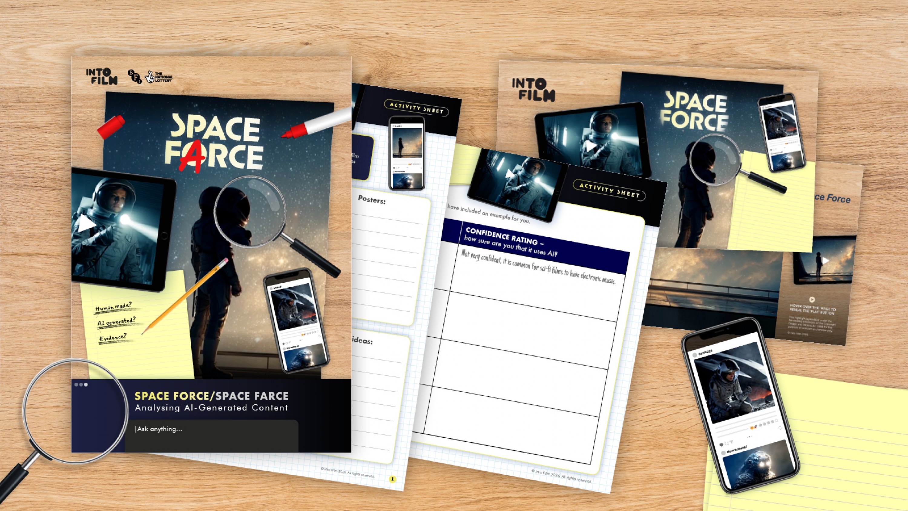 Get your students examining AI generated content using this film marketing 