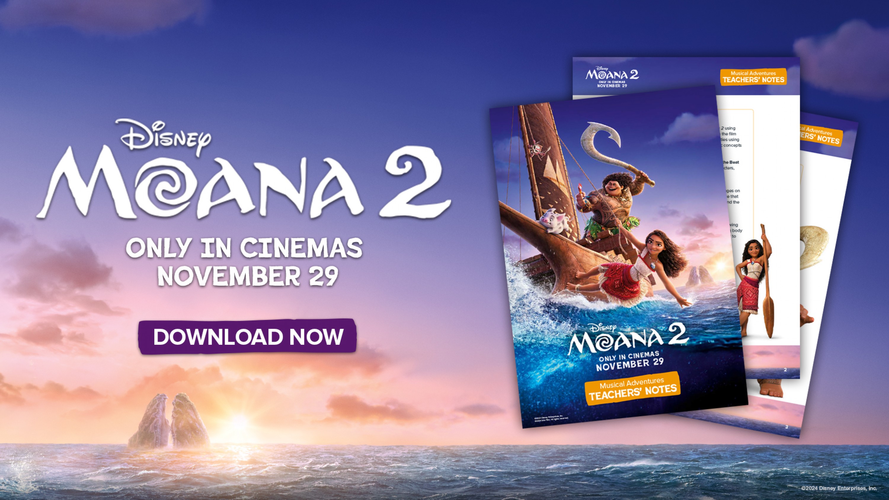 Our new resource Moana 2: Musical Adventures created in collaboration with 