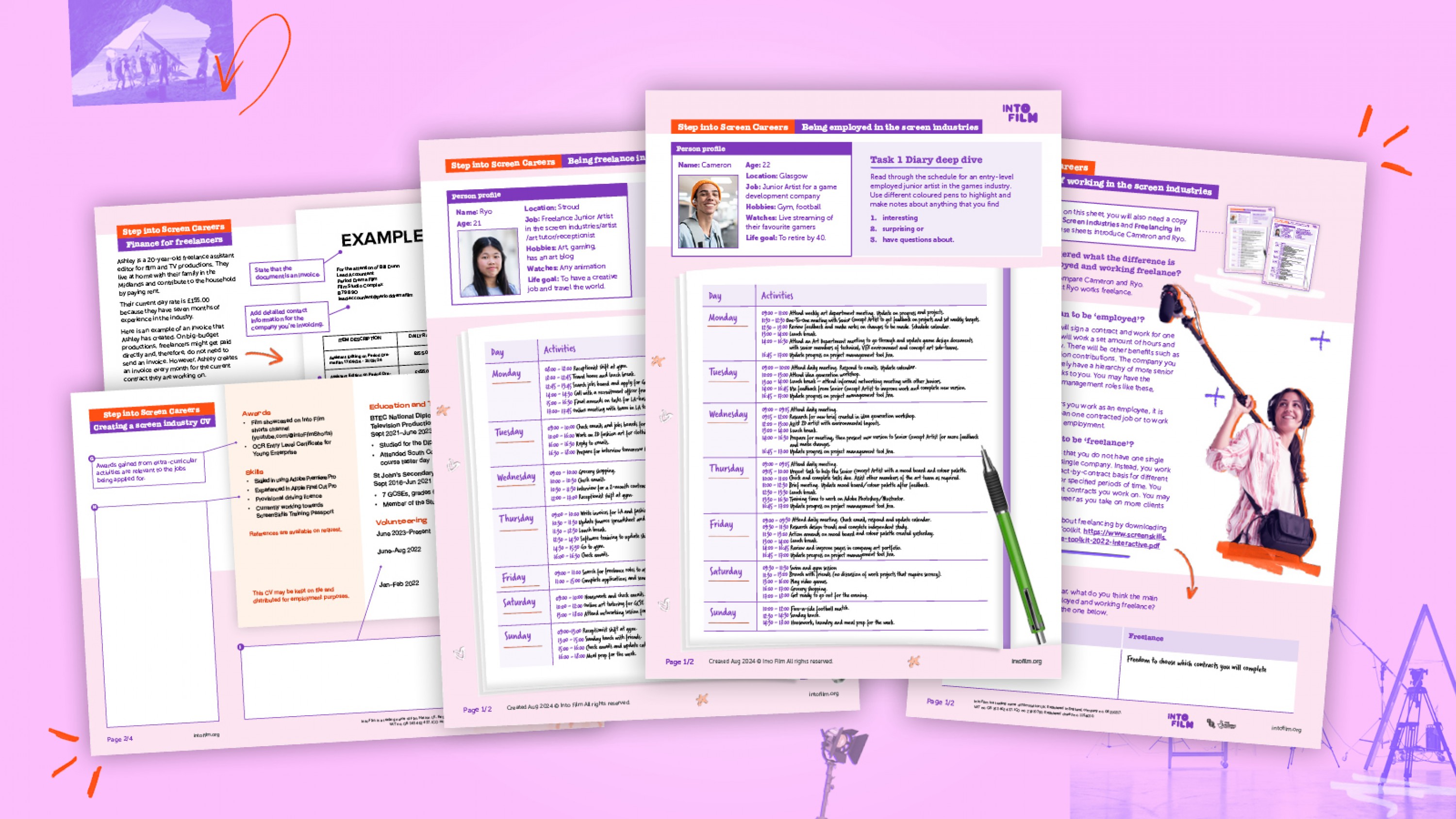 Get learners thinking about the practicalities of working in the screen ind