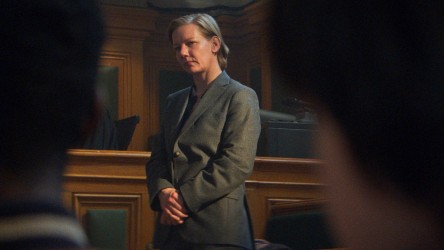 A film guide that looks at Anatomy of a Fall (2023), exploring legal ethics