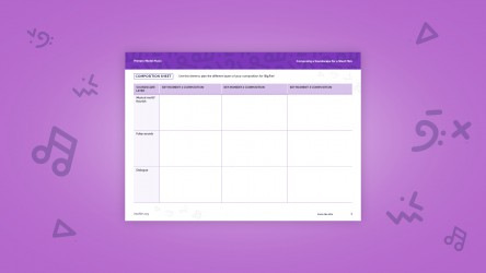 An activity sheet to support learners with composition. thumbnail