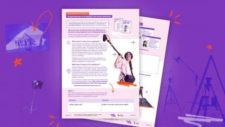 An activity sheet comparing being employed and working freelance thumbnail