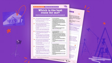 A quiz and activity sheet exploring routes into the screen industries thumb