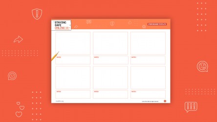 A storyboard activity sheet for extension tasks. thumbnail