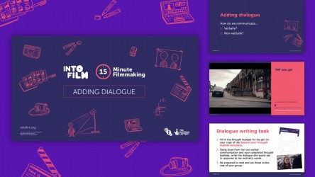 Create your own dialogue for a film clip. thumbnail