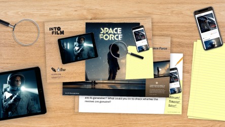 A student facing PowerPoint for the delivery of Space Force: Analysing AI t