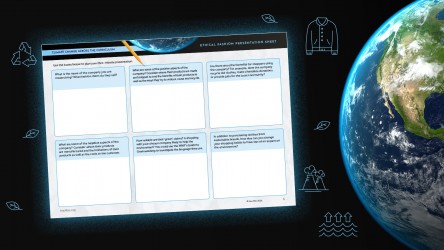 A student-facing activity sheet for the fashion lesson thumbnail