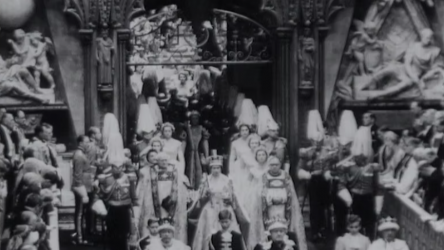 Discuss what happens at a coronation using archive film and creative writin