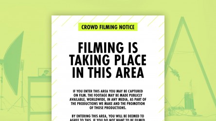 Production notice of filming thumbnail