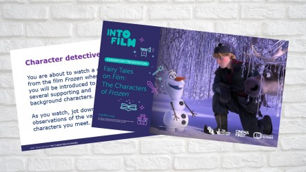 The PowerPoint supports the delivery of the Characters of Frozen lesson thu
