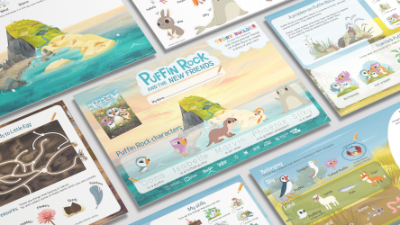 A workbook resource exploring storytelling through the world of Puffin Rock