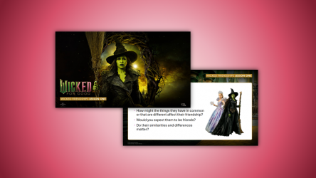 Explore the theme of friendship, inspired by Elphaba and Glinda. thumbnail