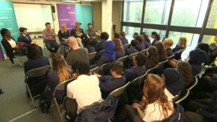 Bill cast go back to school with Into Film thumbnail