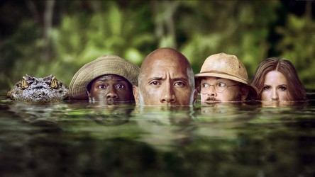 A film guide that looks at Jumanji: Welcome to the Jungle (2017), exploring
