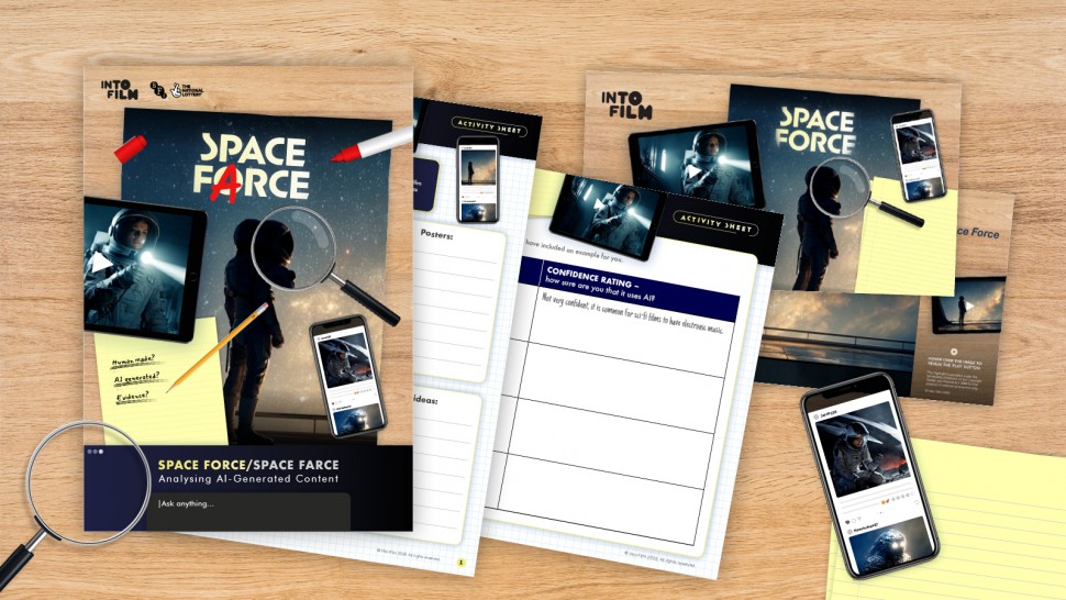 Get your students examining AI generated content using this film marketing 